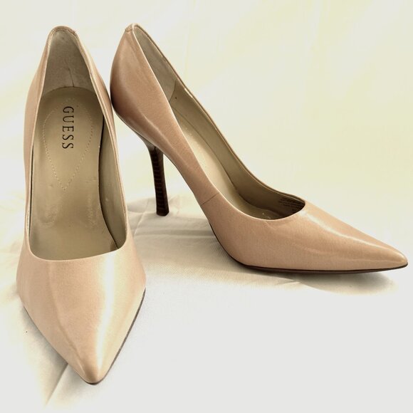 GUESS | Classic Leather Stilettos | Beige | Size 8 - Picture 1 of 13